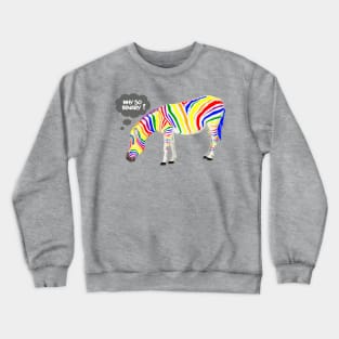 Rainbow Zebra Crewneck Sweatshirt